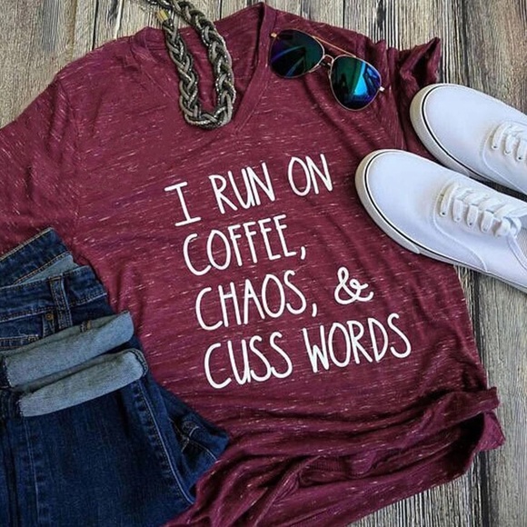 Pretty Penny Boutique Tops - ▪️Pretty Penny▪️Coffee,Chaos,&Cuss Words T-Shirt